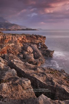Photograph of coastline south of Stoupa in the Peloponnese