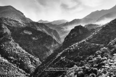 View along the Viros Gorge in the Peloponnese of Greece