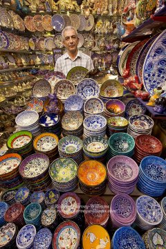 Colourful market scene in Turkey