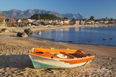 The main beach of Stoupa in the Mani