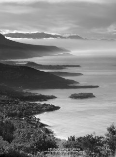 View along the Mani coast from Kardamyli to Stoupa