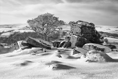 View of Dartmoor in the snow
