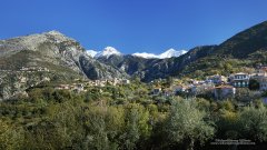 Dramatic mountain landscape image from the Mani peninsula in Peloponnese