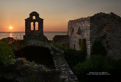 Sunset at Limeni in the Mani of Greece