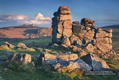 Landscape photo showing dartmoor tors