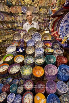 Colourful market scene in Turkey