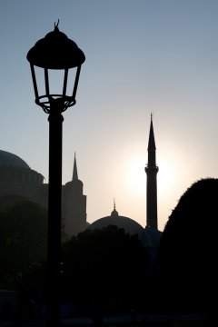 Silhouette of buildings in Istanbul