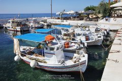 Picturesque colourful coastal harbour village of Ag Nikolaos in Messinia in Greece