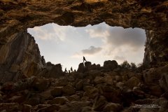 Large cave entrance in Greece