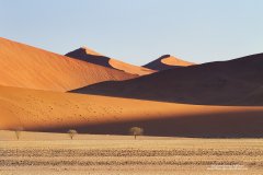 Sand dunes in Namibian desert