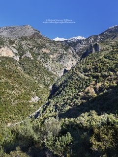 The Sotiris Monastery in the depths of the dramatic landscape of the Viros Gorge in Messini