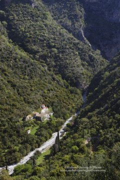 Dramatic Greek landscape photograph down Vyros Gorge