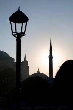 Silhouette of buildings in Istanbul