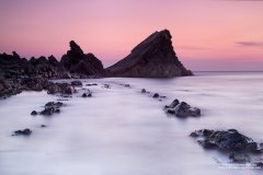 Simple fine art photograph of coastal rocks in Devon