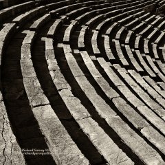 Graphic artistic photograph of steps in Ancient Messini