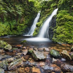 Waterfall in natural setting on Dartmoor