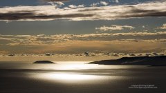 Art photograph of light patterns on the Messinian Bay