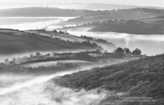 Devon landscape photographed at dawn
